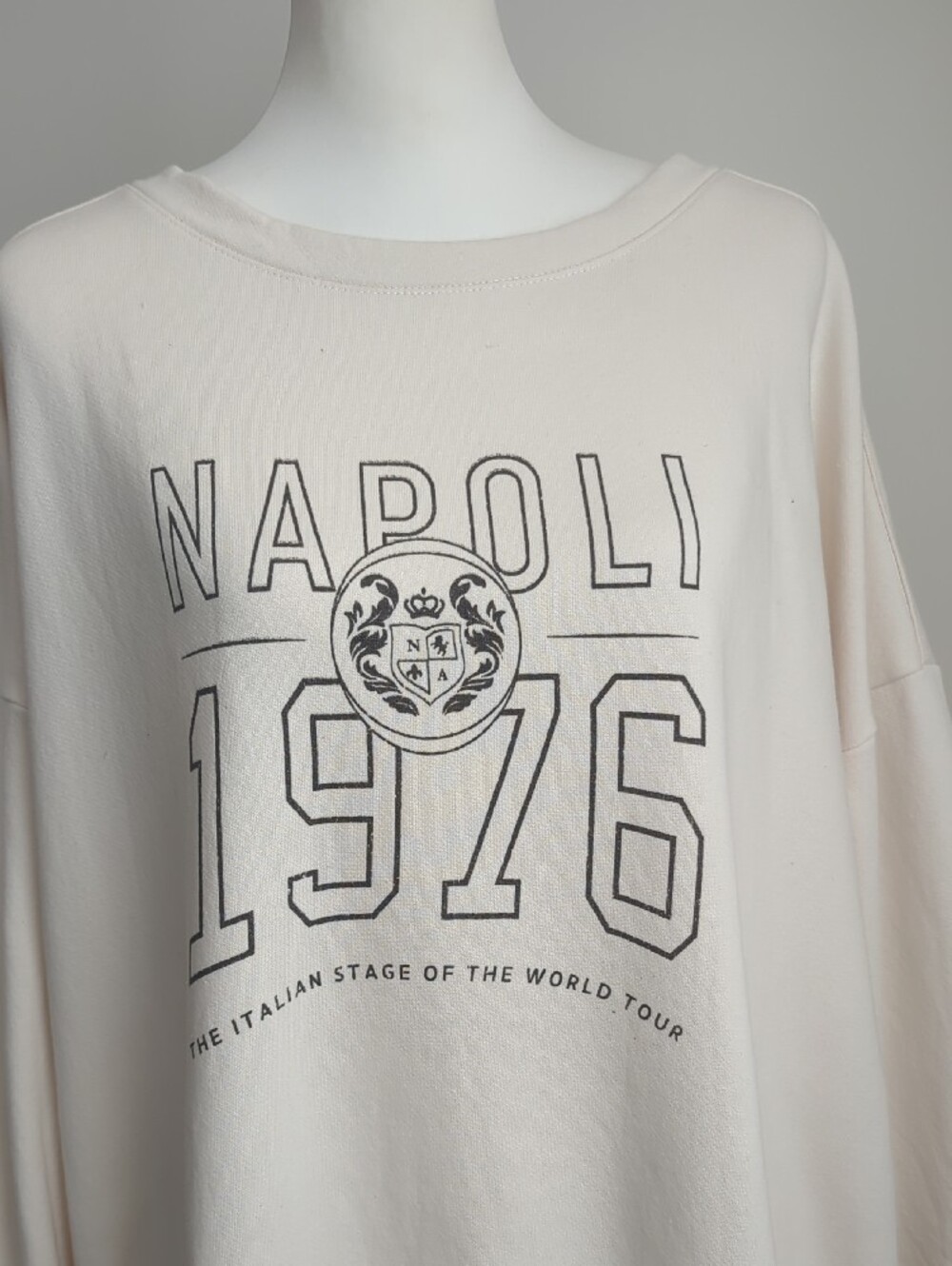 NWT Anthropologie Pilcro Sweatshirt Twofer Lace Mini Dress Napoli 1976 Cream 2X - Picture 5 of 14